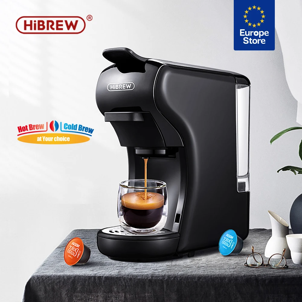 Hibrew Coffee Machine 19 Bar 3 In1 E 4 In1 Capsule Multiple Espresso Cafetera , Pod Coffee Maker Dolce Milk & Nexpresso & Powder H1