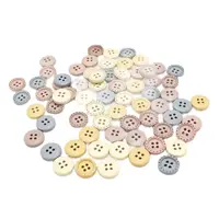 50pcs 15mm Wooden Buttons For Clothing Needlework Scrapbooking Wooden Decorative buttons for Crafts Diy Accessories 2
