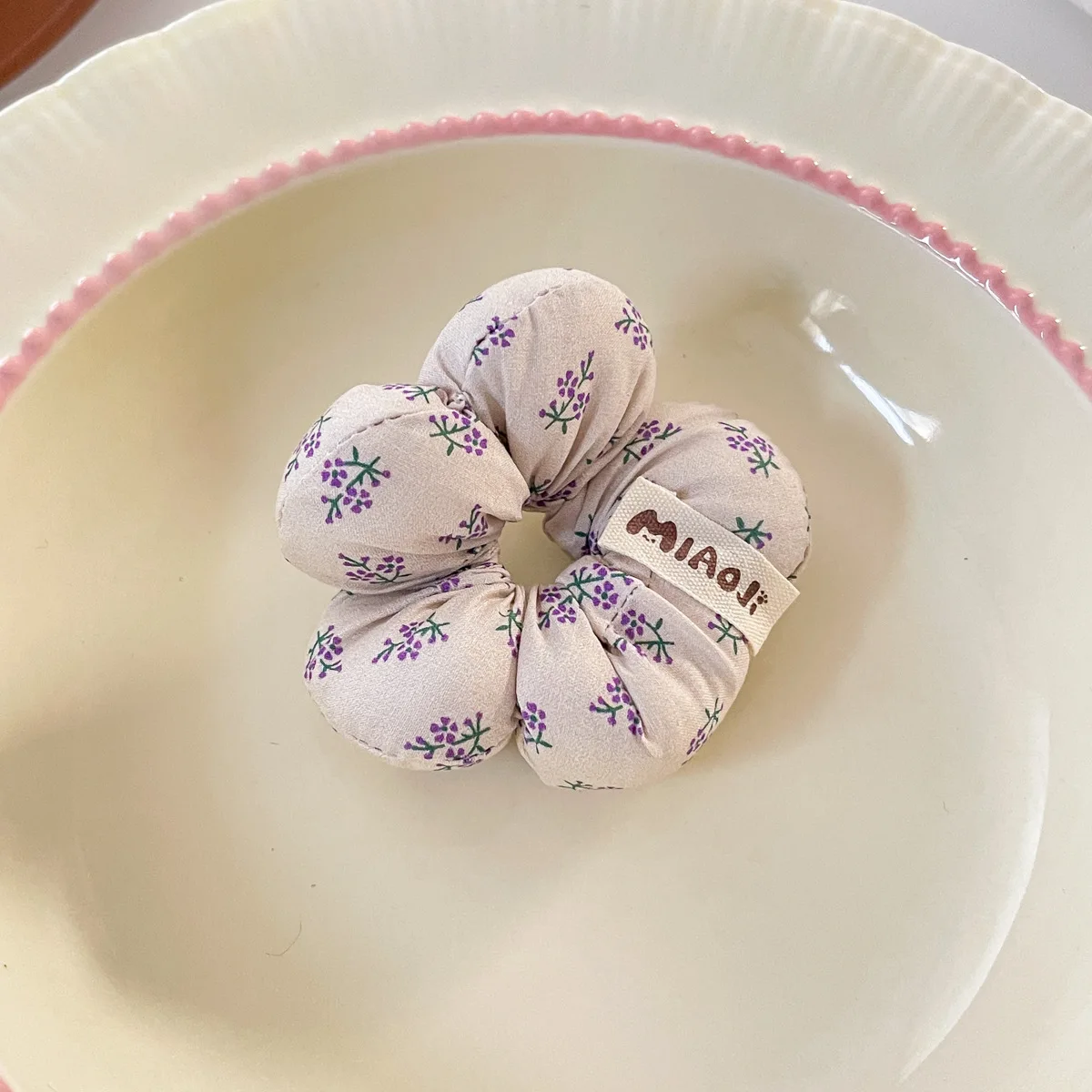 Sweet Floral Sponge Large Intestine Hair Band Cute Flower Headband Parent-child Hair Accessories Ball Hair Rope
