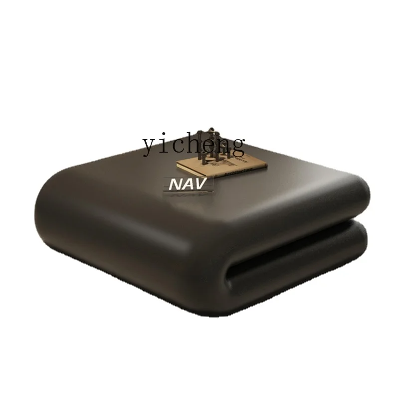 

Xl Minimalist Coffee Table Special-Shaped Black Frp Square Book Coffee Table