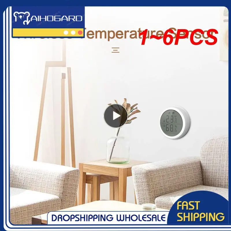 

1~6PCS Tuya Smart ZigBee Temperature and Humidity Sensor Smart Life APP Control Indoor Humidity Detector Works with ZigBee