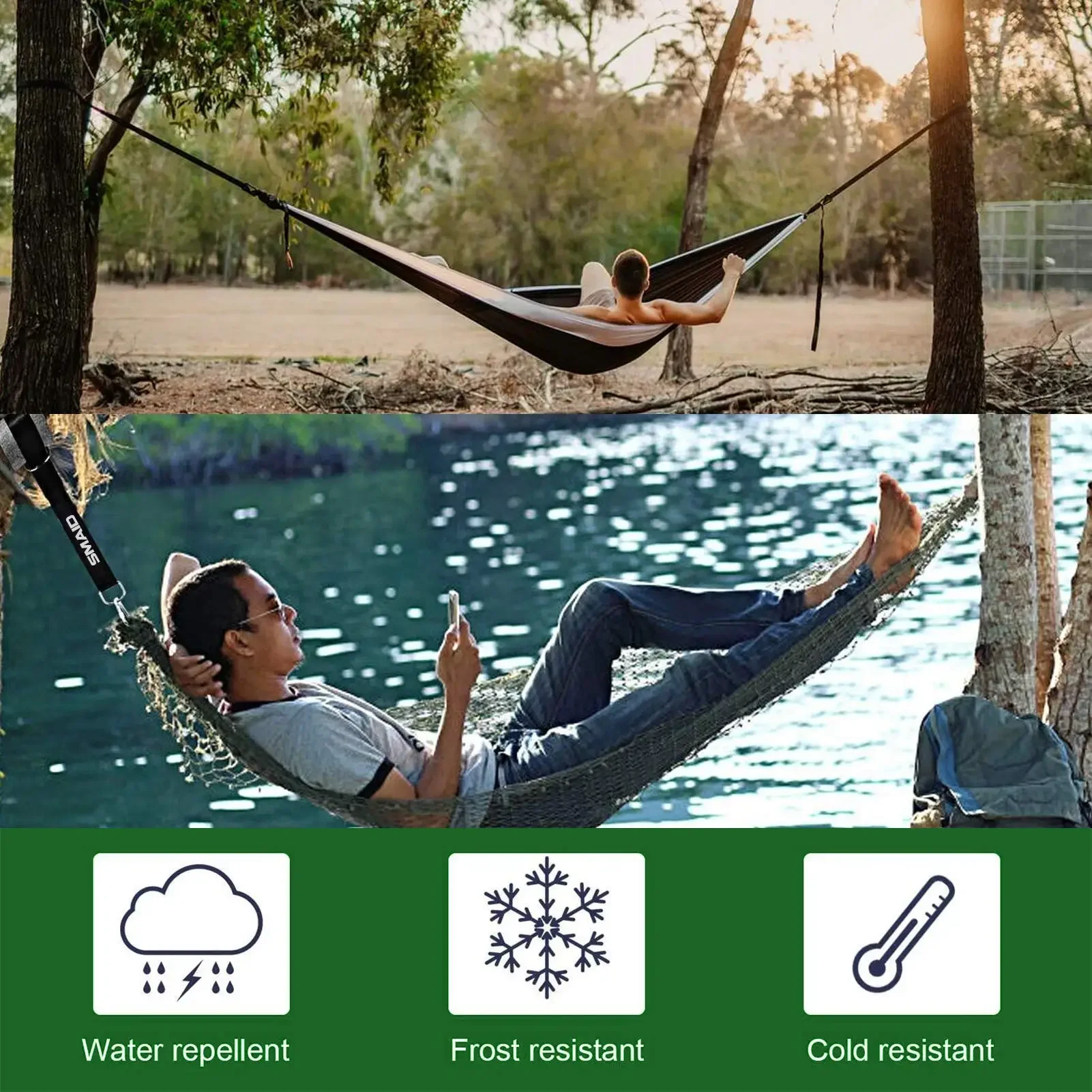 Tree Swing Hanging Straps Kit Holds 2000lb With 2 Heavy Duty Carabiner for Swings Hammock Easy Fast Installation