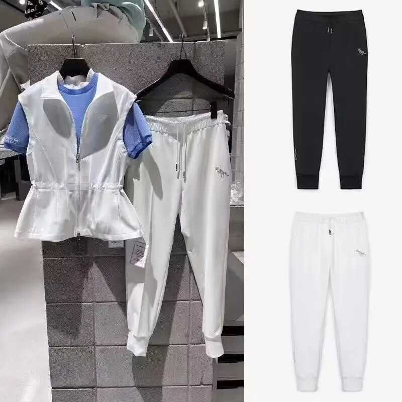 

Korean Golf Women's Autumn Pants Sporty Strap Elastic Quick Dried Ball Outdoor Pants