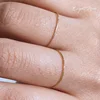 Minimal Simple Tiny Rings For Women 1mm Full Round Minimalist Thin Dainty Stacking Sandblast Stainless Steel Ring Jewelry 2023 2