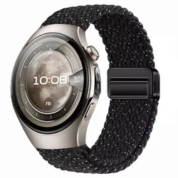 Magnetic Braided Nylon Strap Bracelet - 20mm/22mm - Huawei GT5 - 4 46mm (Starlight white)