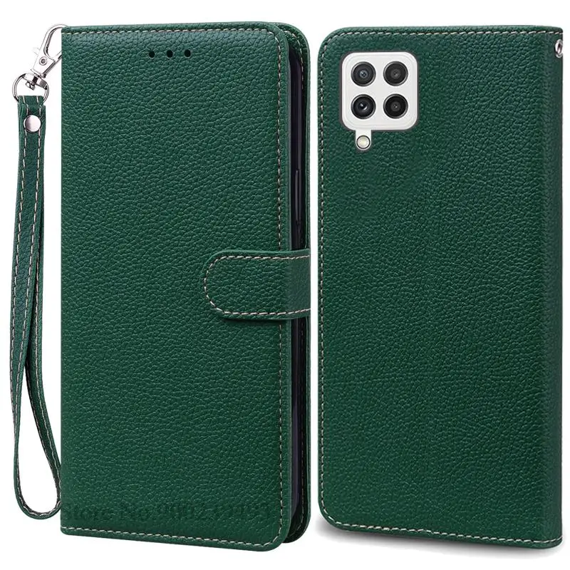 Leather Wallet Flip Case Soft Silicone Cover for Samsung Galaxy M32 - Stylish Protective s