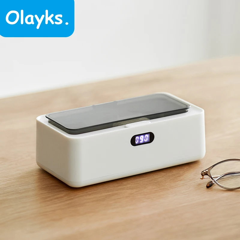Olayks Detergente Ad Ultrasuoni Sonicator Bath 45000Hz Degas Per Orologi Lenti A Contatto Occhiali Dentiera Denti Rasoio Elettrico Per Trucco 220V