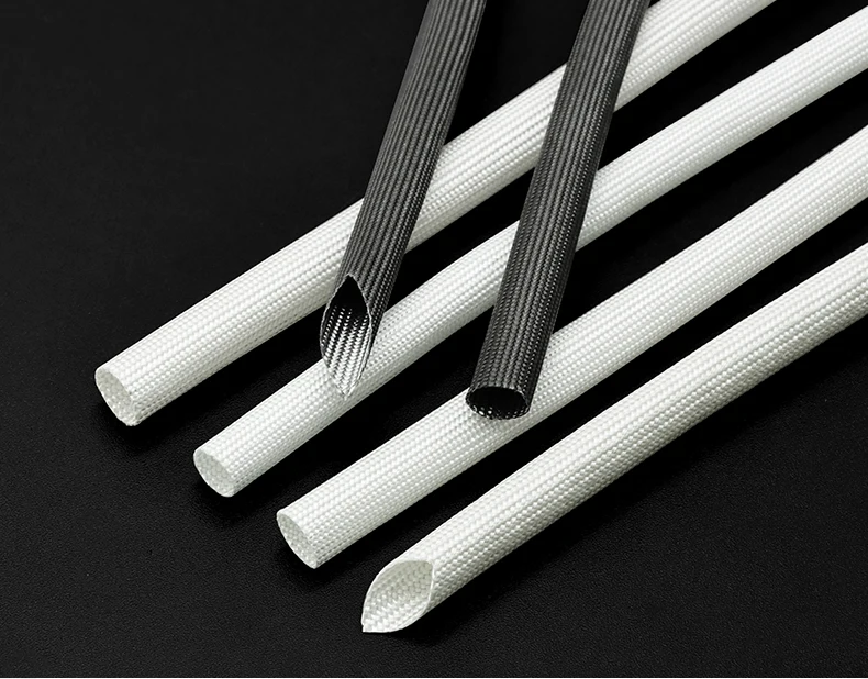 Fiberglass Sleeving 5/10M ID 1mm ~ 30 mm Braided Fiberglass Sleeve 600 Deg.C High Temperature Chemical Glass Fiber Tube
