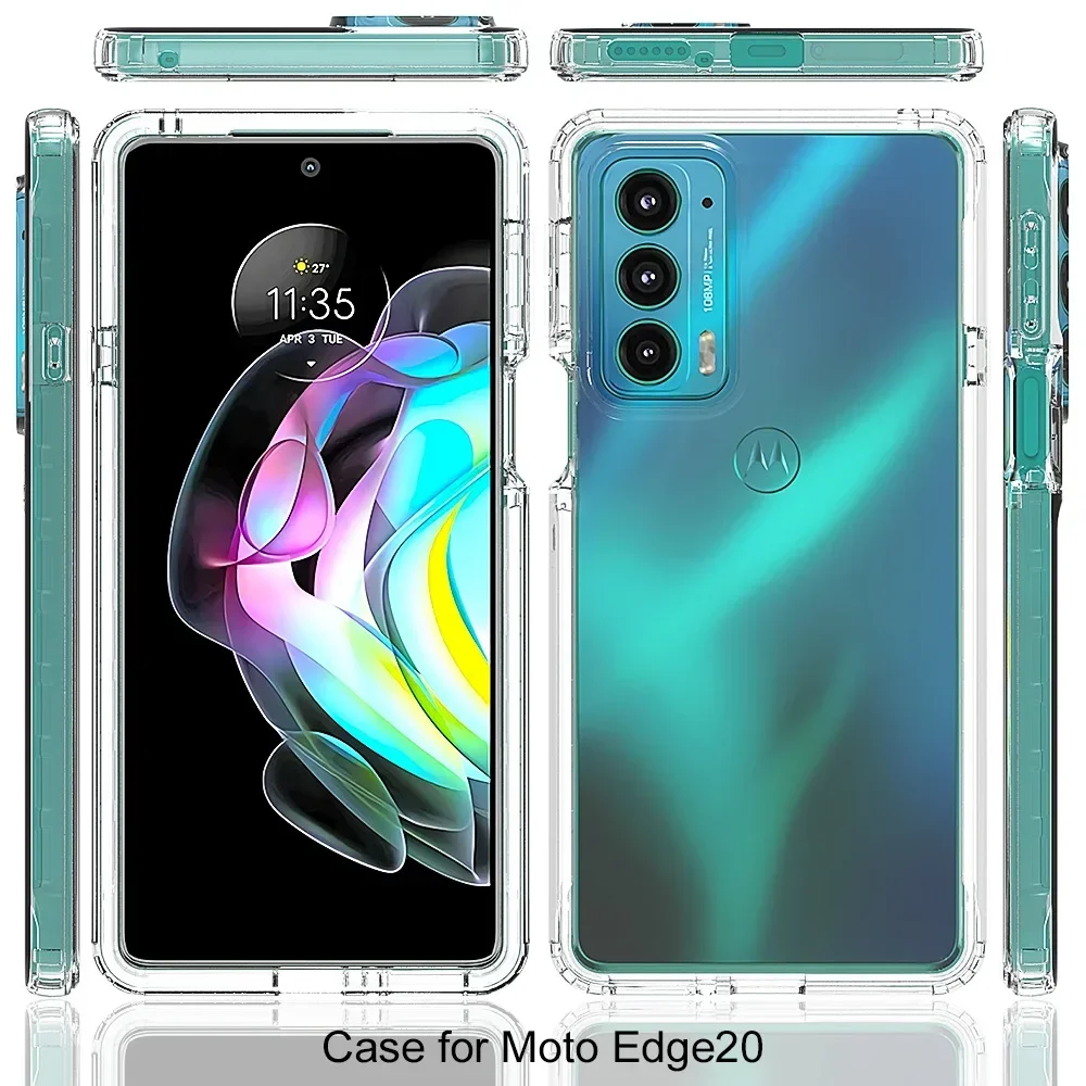 Crystal Clear Dual-Layer Shockproof TPU/PC Protective Case