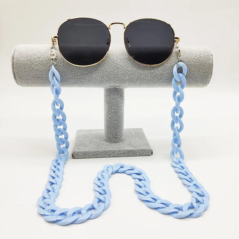 

New Fashion Acrylic Glasses Chains Holder Cord Reading Sunglasses Chain Women Largands Eyeglasses Hanging Neck Chain Strap Rope