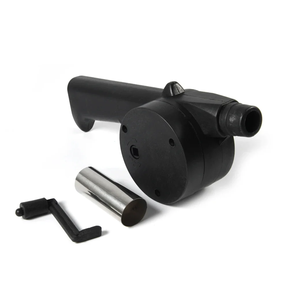 Outdoor Barbecue Fan Hand-cranked Air Blower Portable BBQ Grill Fire Bellows Tools Picnic Camping Accessories Barbeque hand blower air blower bbq fan barbecue blower