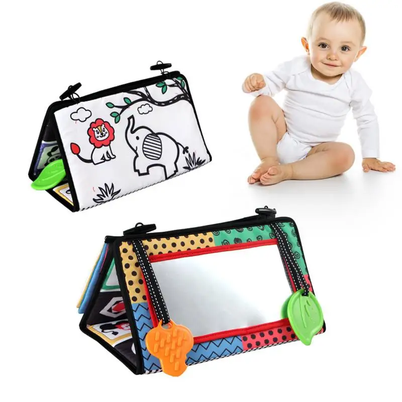 

Baby Toys Cloth Book With Floor Mirror & Teethers