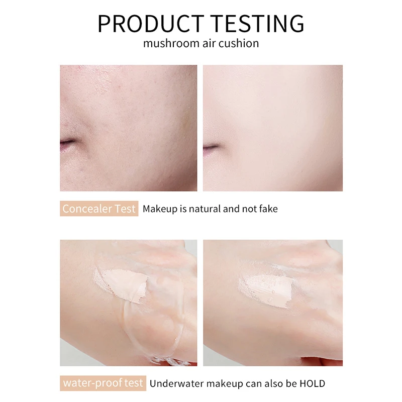 1/3pcs Waterproof Brighten Foundation Magic Foundation Mushroom Head Air Cushion CC Cream Cream Women Base Makeup Face Cosmetics