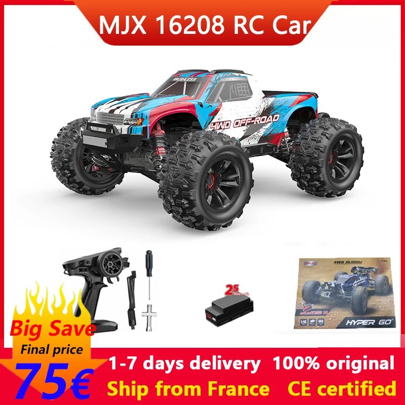 S-idee® MJX 16208 RC Car 1:16 - Camión Sin Escobillas De Alta Velocidad