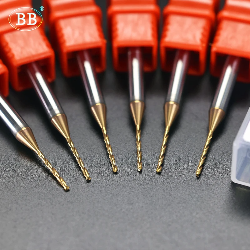 BB 마이크로 드릴 미니 코팅 솔리드 카바이드 비트, 금속 다리미 스틸 홀 드릴링, 3x D 절단 길이 D = 4mm CNC 공구, 2.03-3.75mm, 1 개