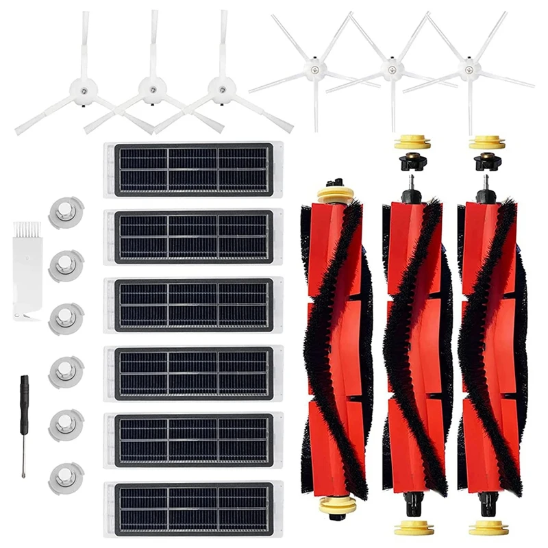 

Сменные детали для Xiaomi Roborock S4 S5 S6 E4 E20 E25 E35 S50, Роботизированная вакуумная основная боковая щетка, фильтры НЕРА