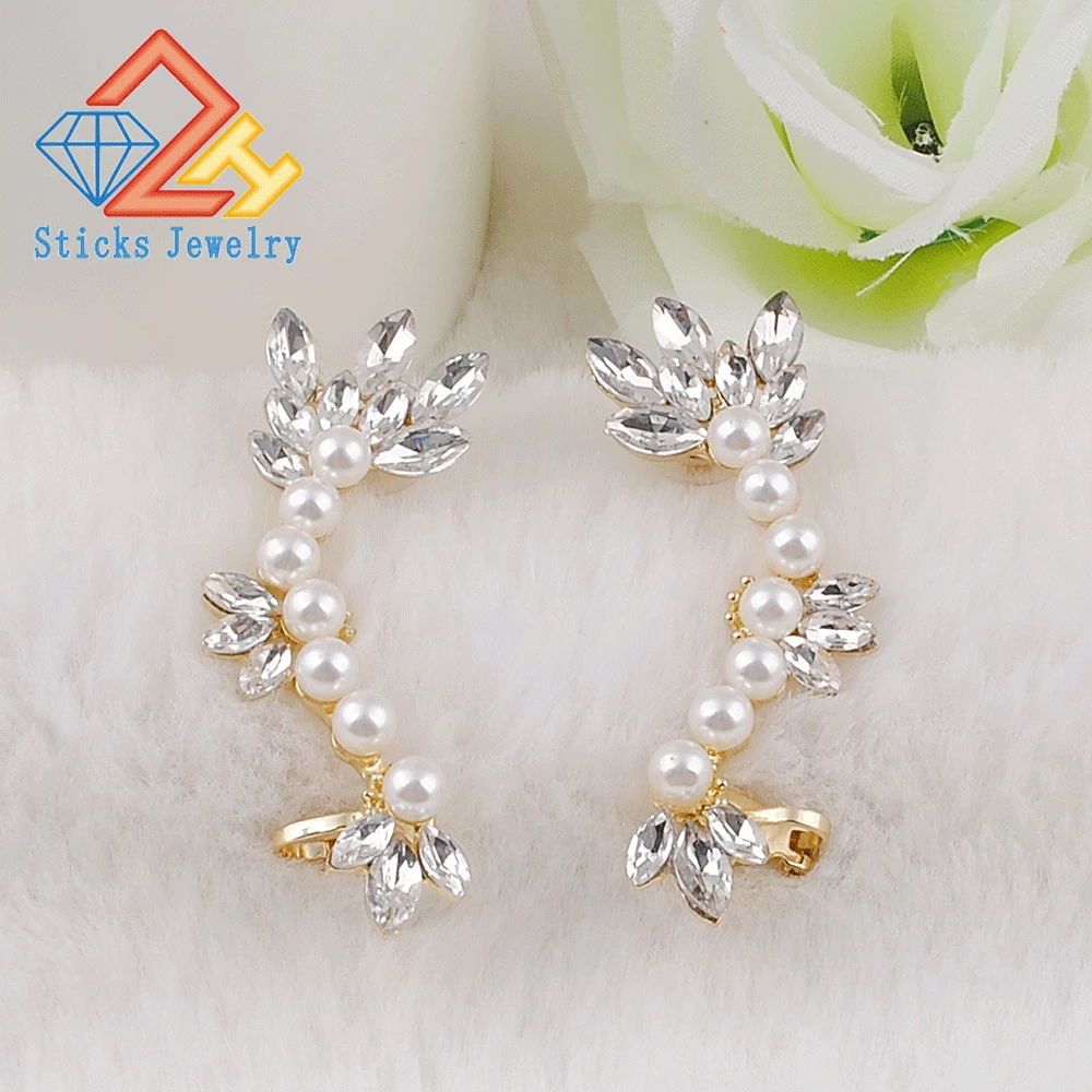 Ear Clip New Fashion Elegant Vintage Punk Gothic Crystal Rhinestone