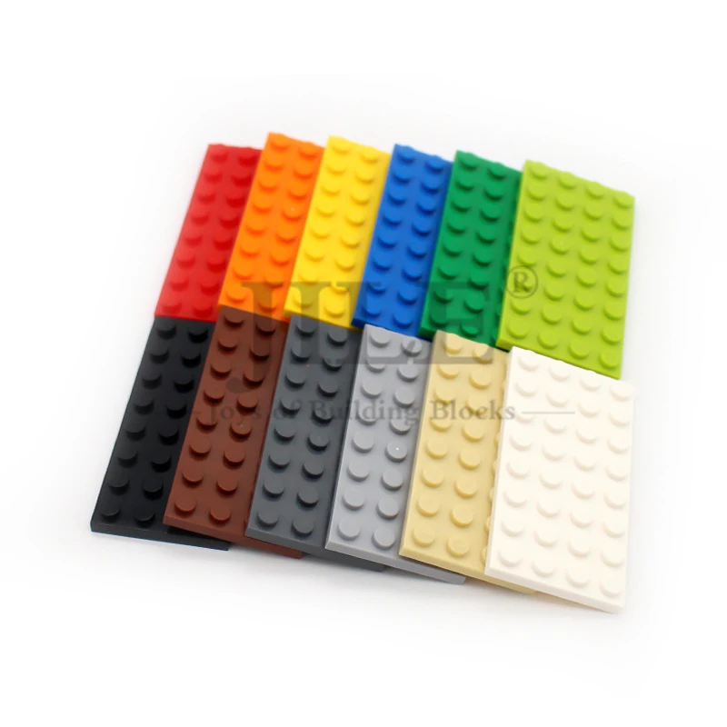 15pcs Moc 3035 Small Base Short Plate 4x8 DIY Creative Enlighten Building Blocks Bricks Compatible with Assembles Kids Toys