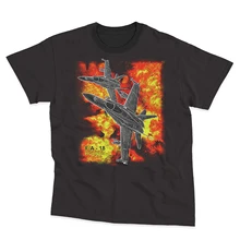 

Creative Design F/A-18 Hornet Carrier Based Fighter Inferno T-Shirt. Summer Cotton Short Sleeve O-Neck Mens T Shirt New S-3XL