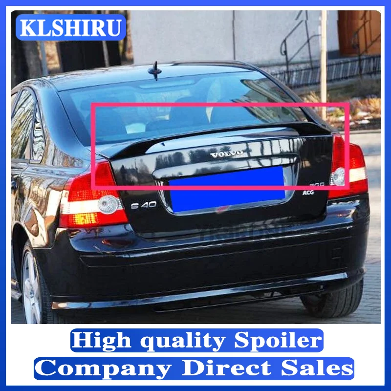 

For Volvo S40 Spoiler Carbon Fiber /FRP Material Car Rear Wing unpainted and Primer Color Rear Spoiler 2006-2013