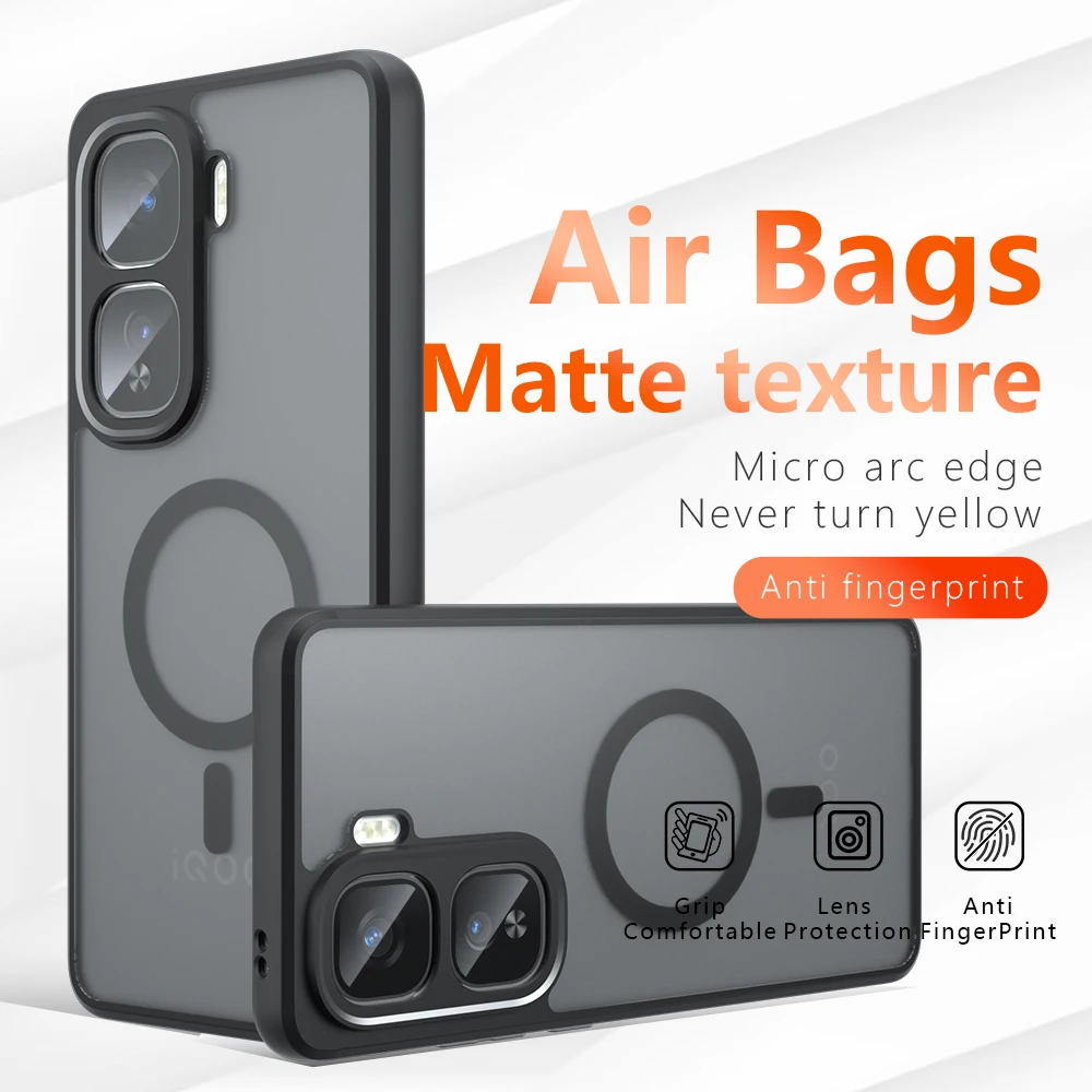 Translucent Magnetic Skin Feel Wireless Charging Back Cover Case