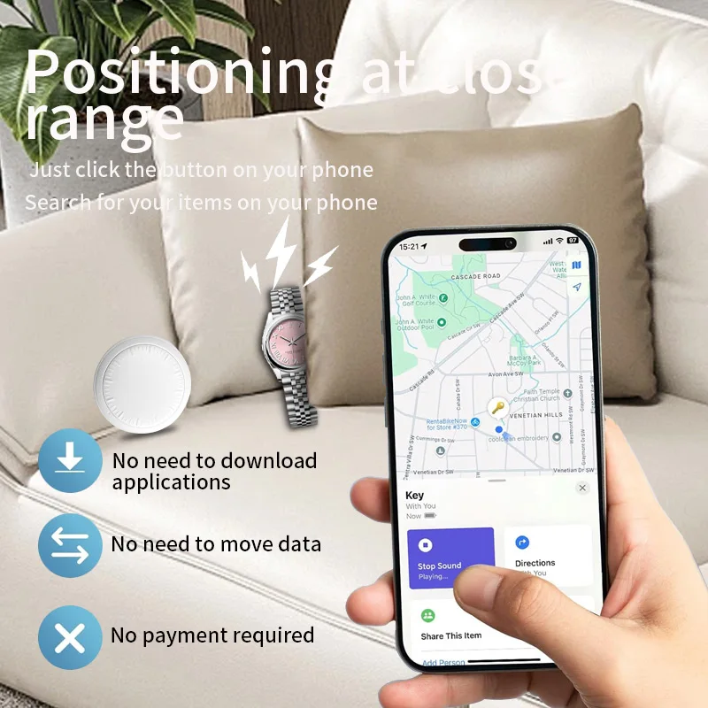 Mini GPS Tracker For iOS System Find My APP air tag Item Locator for Key Luggage Backpack ​Tracker Smart BT airtag
