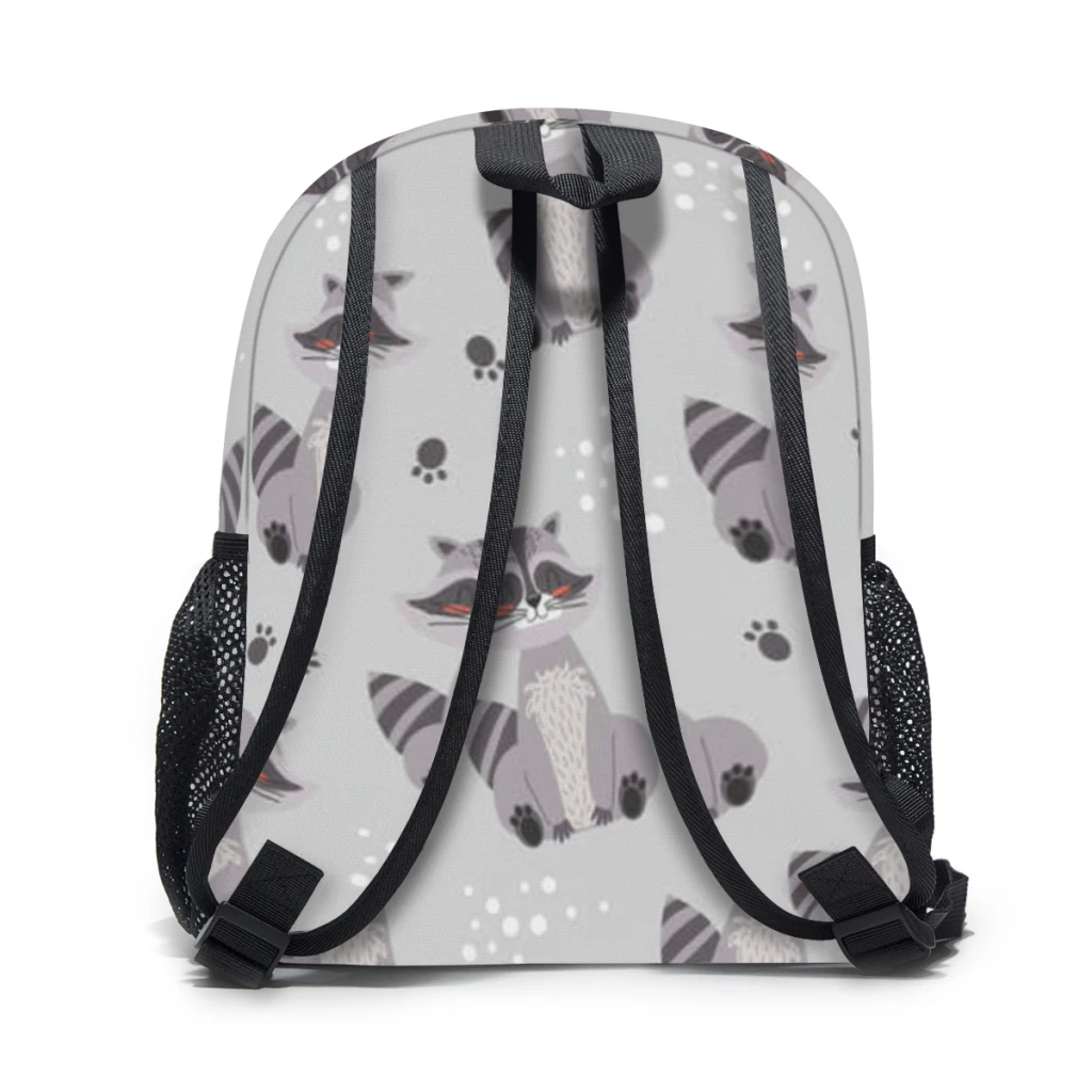 Raccoon cute Kids School Backpack Child Schoolbag Bookbag Primary Student Bag for Girls Boys