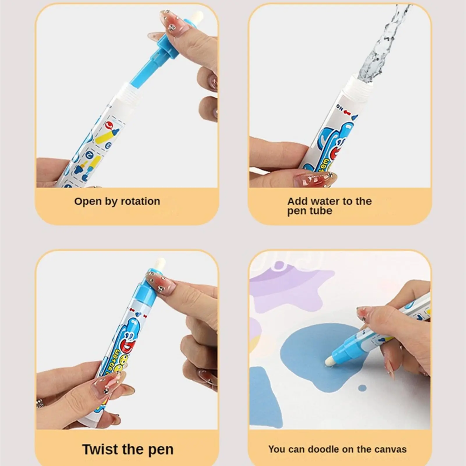 100x80cm Water Doodle Mat Kids Toys Reusable Painting Writing Doodle Water Color Drawing Board Toddlers Preschool Education Toys 4