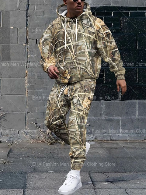 Hunting Clothes for Men Military Camouflage Hoodies Trousers Sets