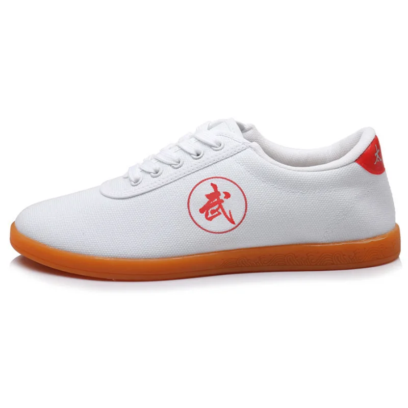 USHINE Hot Canvas Tai Chi Tendon Boots Good Quality Martial Arts Shoes Soft Bottom Practice Kung Fu Shoes Wingchun