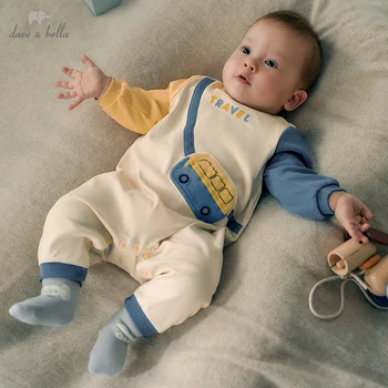Dave Bella Ragazzi Tuta Pagliaccetto 3-24 Mesi Bambini Neonato Manica Lunga Autunno Primavera Tute Nuovi Vestiti Del Bambino DB3253486 1