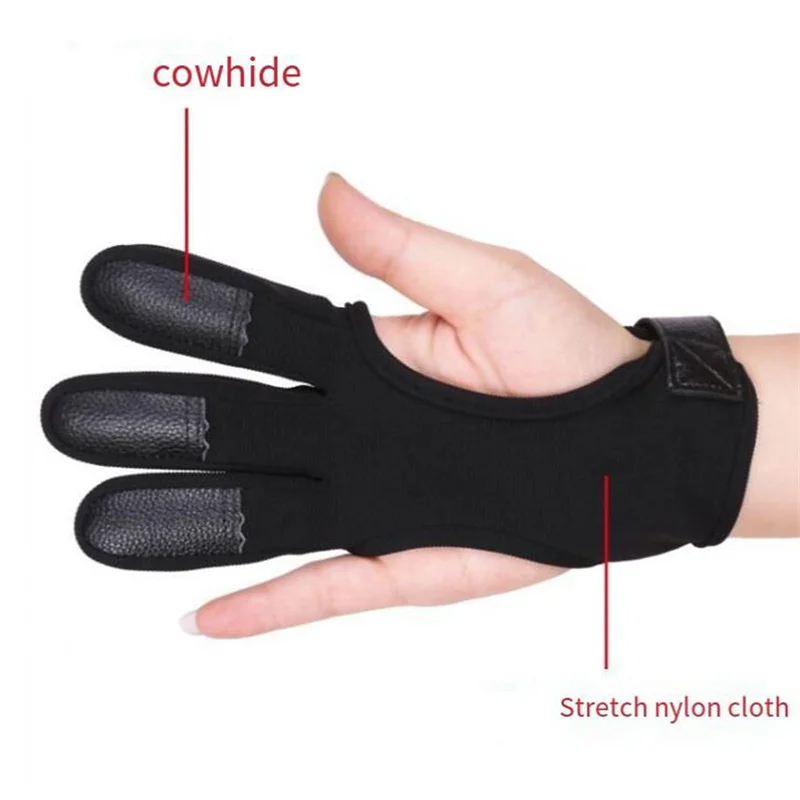 Shooting Gloves Sport Equipment Three Fingers Breathable Thickened Bow Arrow Sports Hand Protector Men Women Archery Gloves