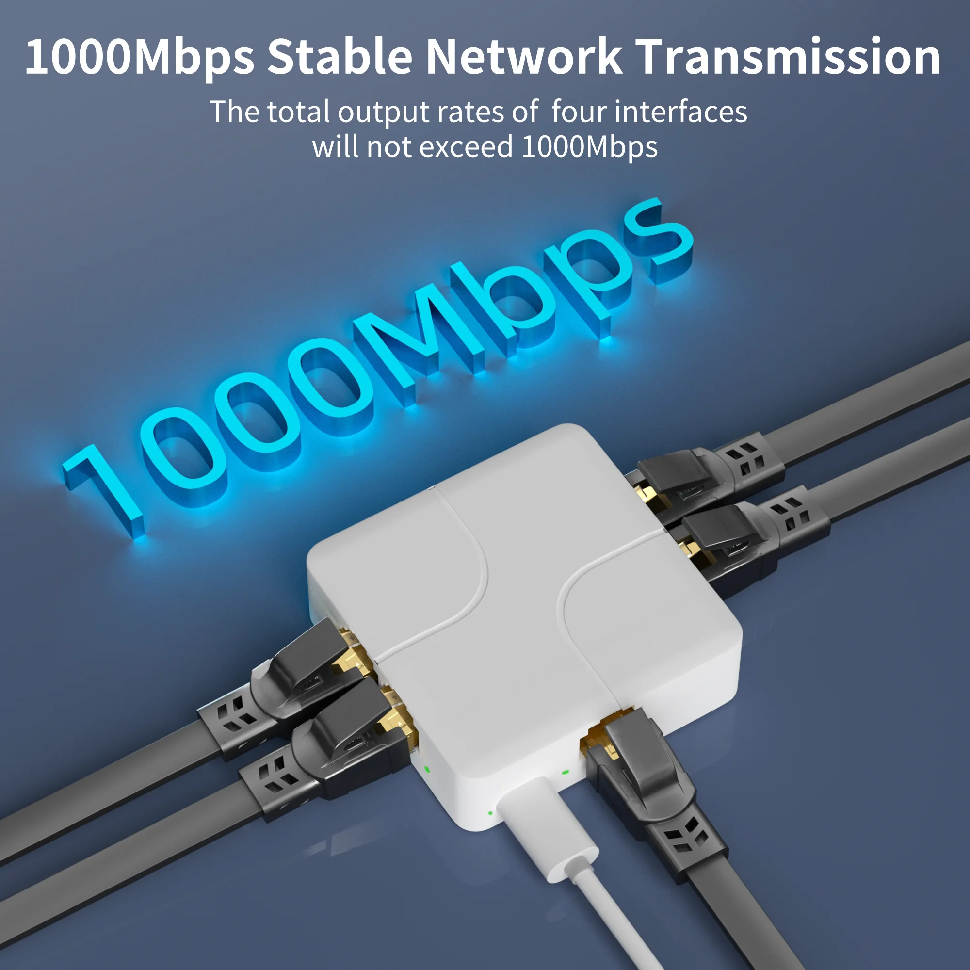 Рисунок 2 - Разветвитель Ethernet с USB-кабелем питания