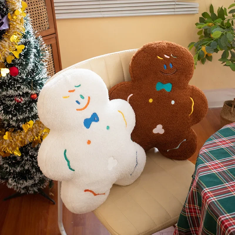 

Christmas Decoration Toys Cute Gingerbread Man Plushie Toy Biscuit Man Doll Cartoon Soft Anime Toy Pillow Home Decor Kids Gift