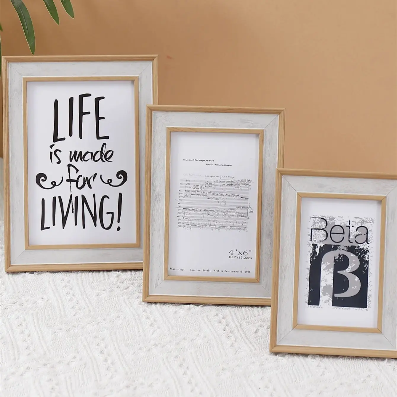 Natural Wooden Picture Frames Classic Photo Frame For Wall Hanging With Plexiglass Pictures Frame Photo Decor