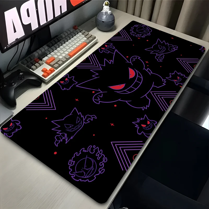 Mouse Pad Purple Japan Anime Mouse Pad PC G-pokemon G-gengar Extended Desk Mat Laptop Kawaii