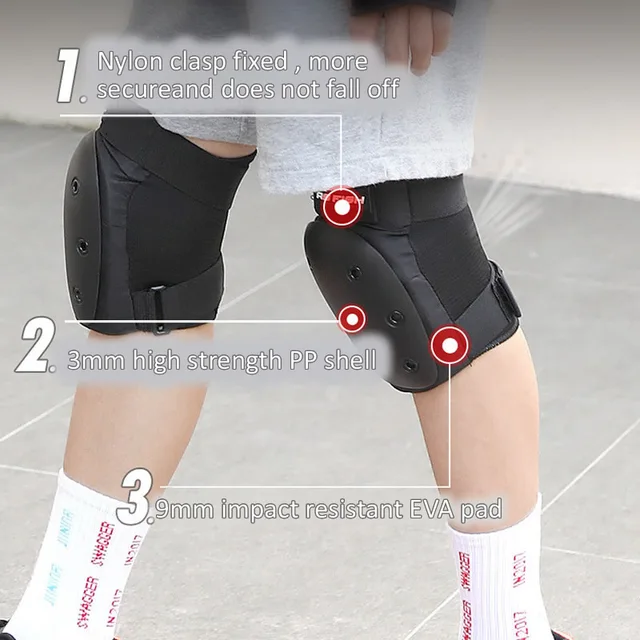 Protective Gear Set Skating Helmet Knee Elbow Pads Wrist Protector for Kids Adults Cycling Roller Skating Rock Climbing 5