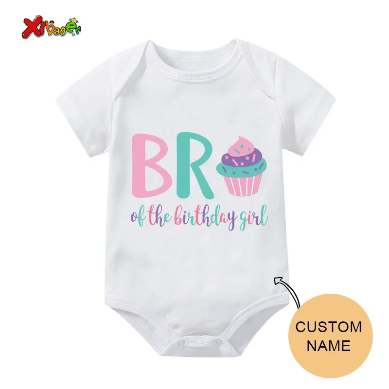 Matching Family Shirts Ice Cream Printing Mom & Dad & Bro & Sis Party Clothes Birthday Arty Custom Name T-Shirt Clothes Family 3
