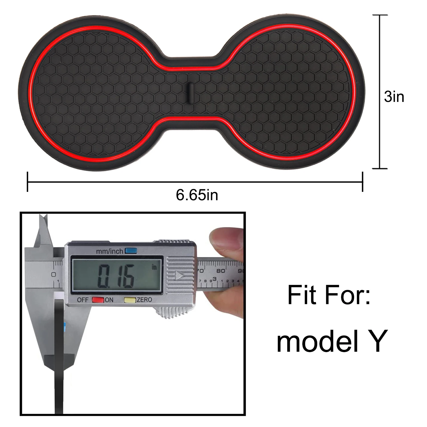 Cup Holder Coasters 1Pcs Waterproof for Car Model 3 Y