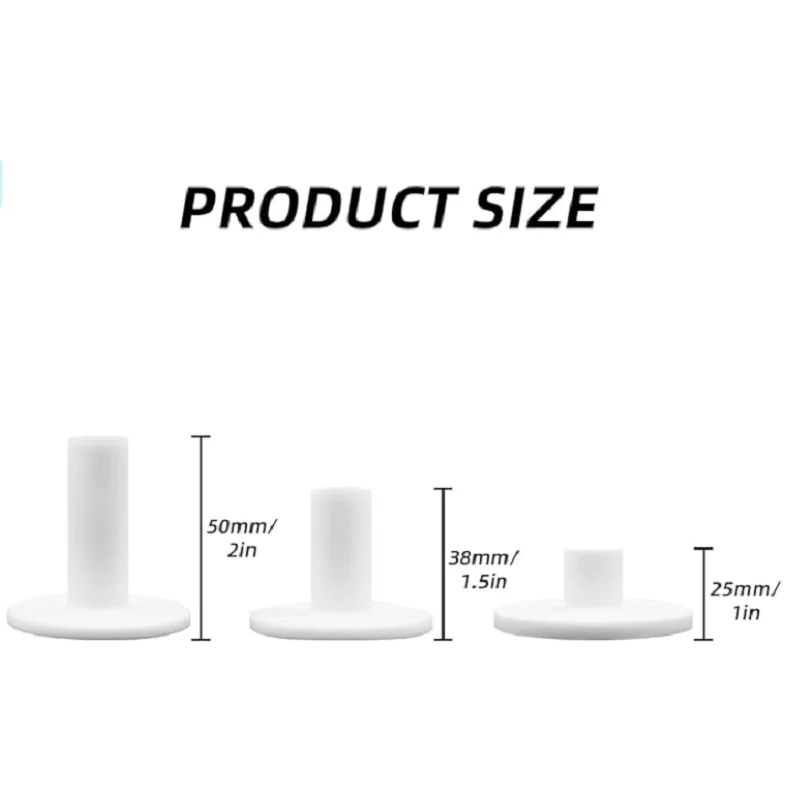 Golf Practice Tees 3 Pieces Packed 25mm/38mm/50mm Golf Rubber Tee Indoor And Outdoor Sport for Driving Range And Practice Mat 3