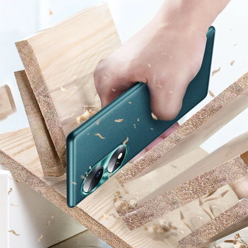 Luxury Leather Phone Case with Soft Silicone Shockproof Bumper