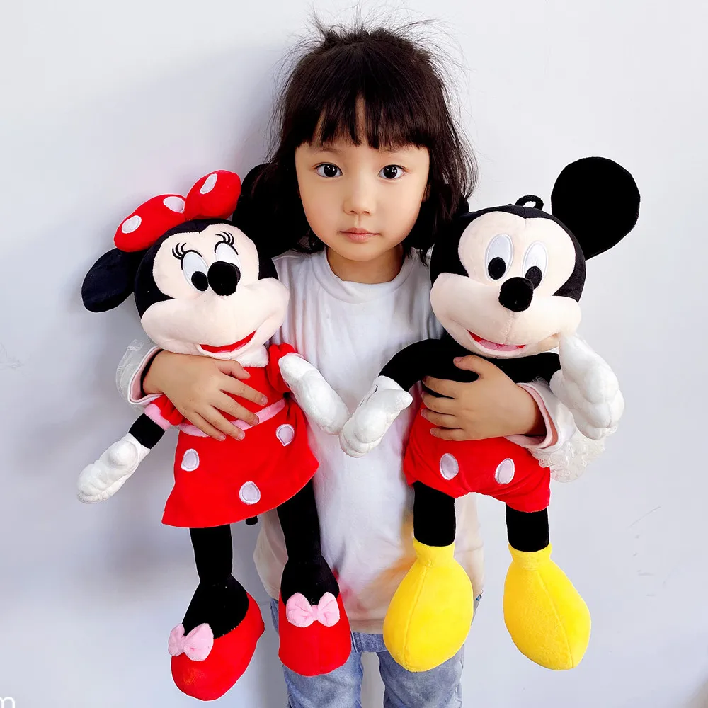 

50cm Cartoon Anime Disney Minnie Mouse Mickey Mouse Plush Toy Stuffed Doll Room Ornament Birthday Christmas Gift for Kids