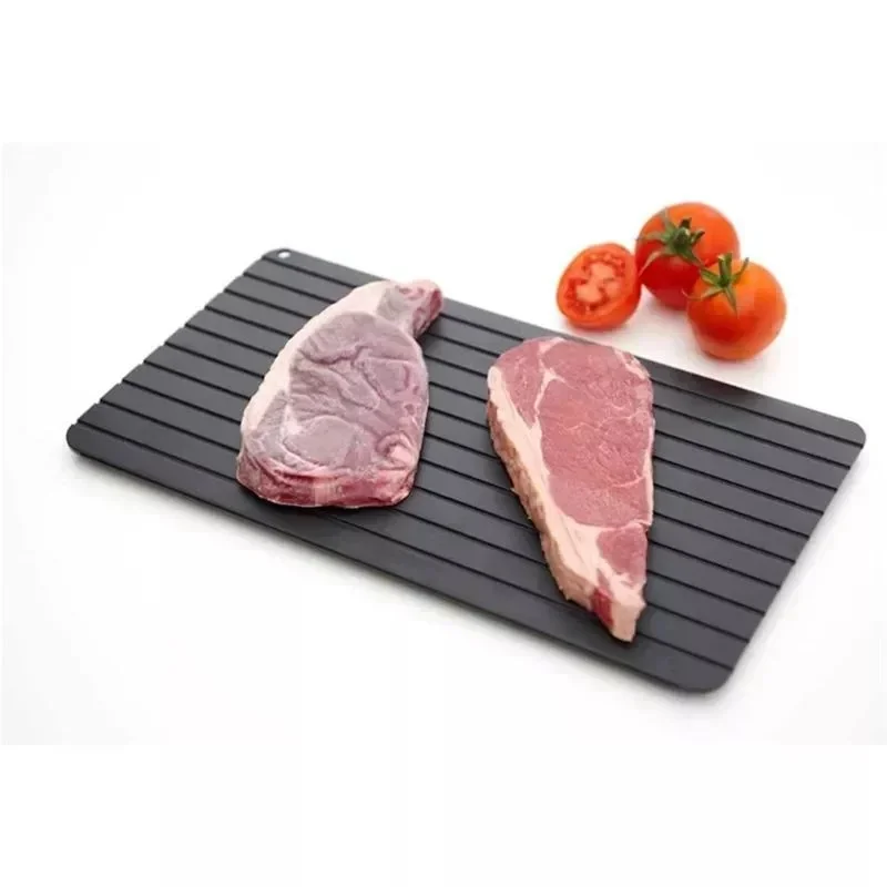 Description Picture 3 of item1pcs Aluminum Alloy Rapid Defrosting Tray Quick Thawing Cold Steak Fish Fruit Meat Food Defrosting Board Household Kitchen Tools