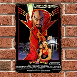 Sci - Fi Heroes Metal Wall Art Sign - Decorative Movie Poster with Iconic Characters & Imagery - 14x20cm (Aluminum sign)
