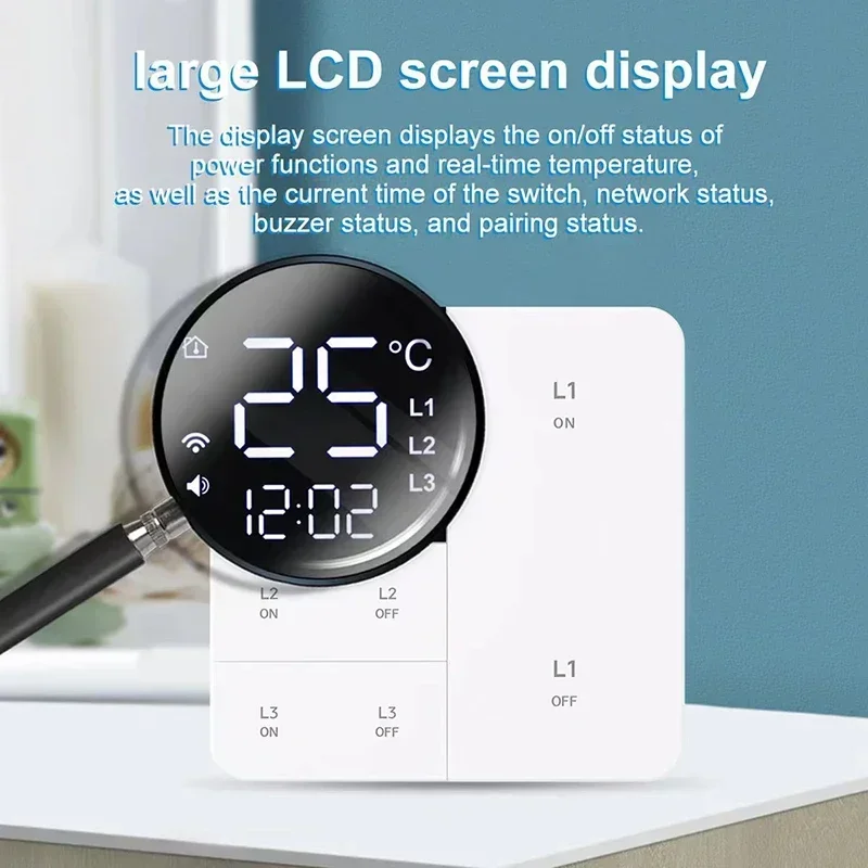 Tuya Smart Wifi Switch with Temperature Display