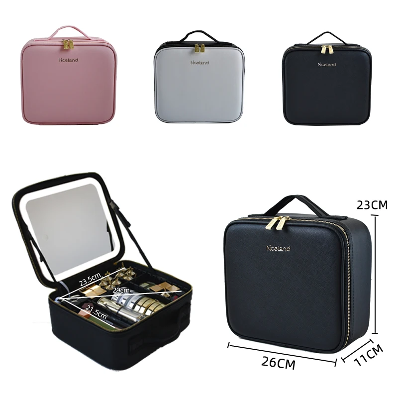 Customized 2023 Cheap 3 Layers Beige Set PU Vegan Leather Gift Luxury Designer  Makeup Cosmetic Bags & Boxes for Women - China Make up Bag Cosmetic and Cosmetic  Bags Sets price