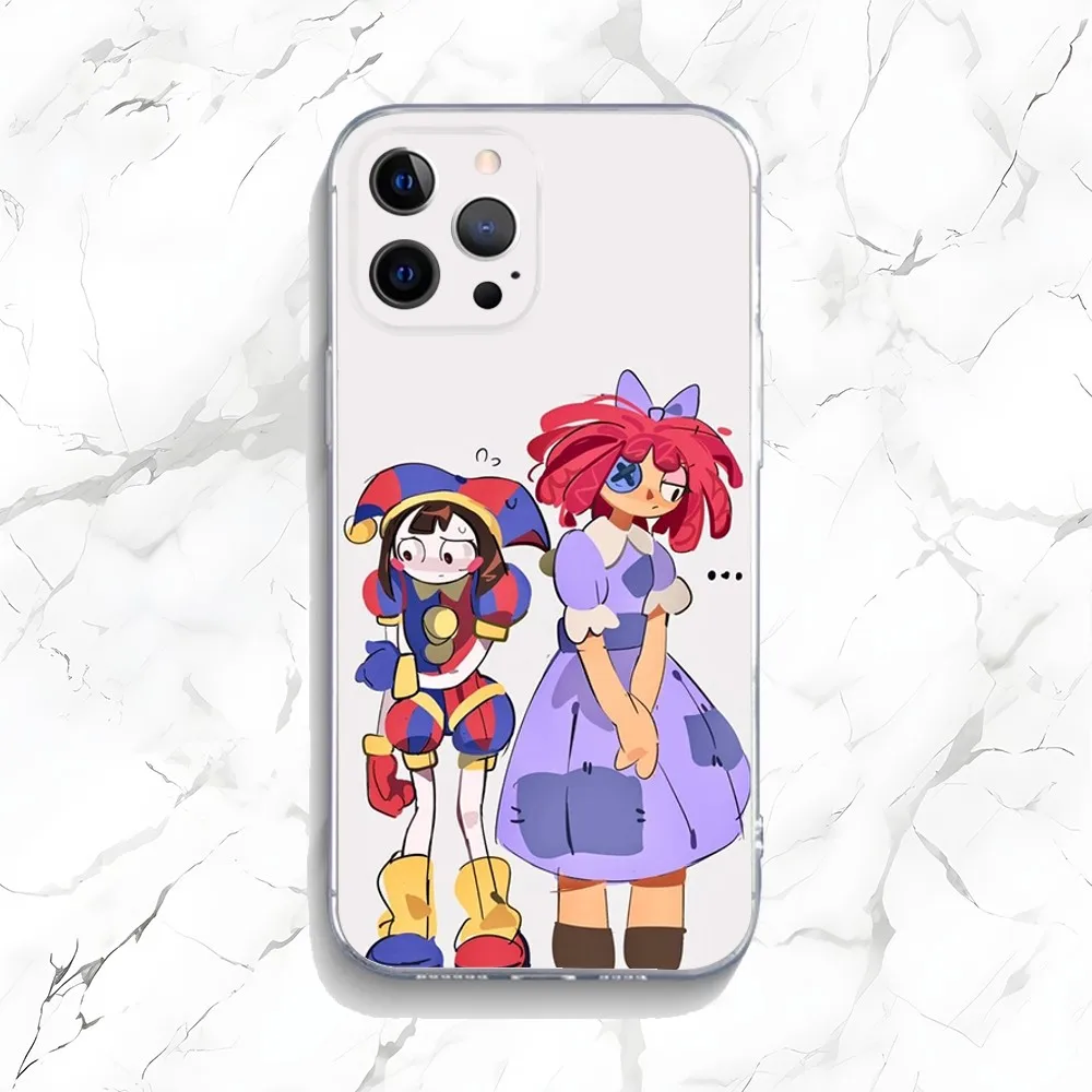 Amazing D-Digital C-Circus Phone Case For iPhone 15,14,13,12,11 Plus,Pro,Max,XR,XS,X,7,8 Plus,SE,Mini Transparent Silicone Soft 6