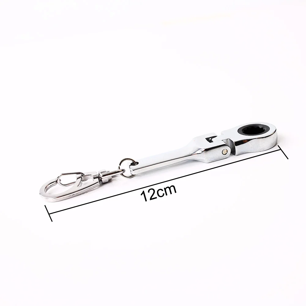 Tuningkeychains JDM Car Auto Tuning Parts 10mm Ratchet Wrench Keychain Keyring Key Ring Metal