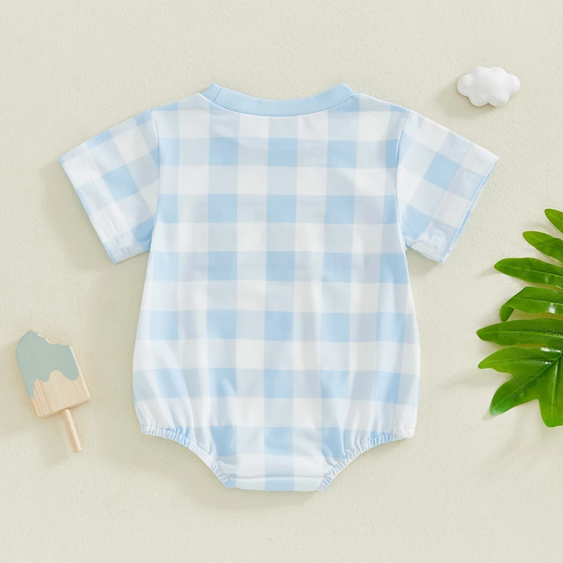 Infant Baby Boy Mallard Duck Clothes Summer Short Sleeve Romper Newborn Country Boy Farm Outfit 3