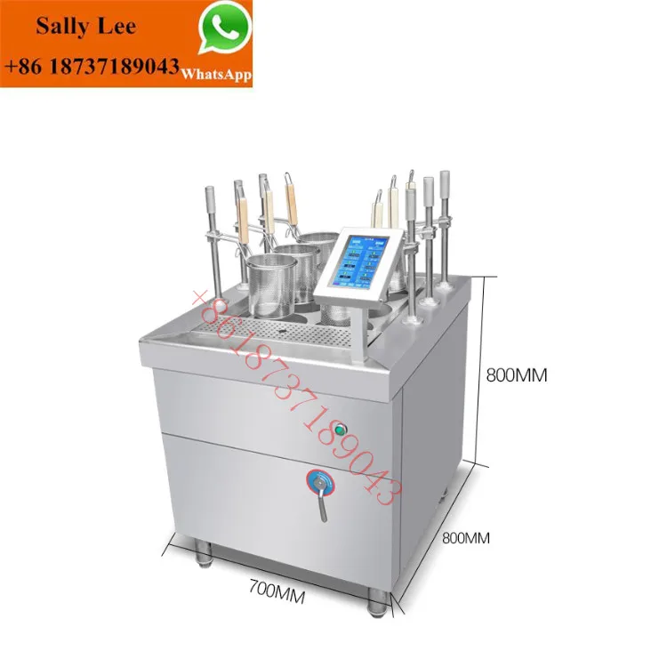 Automatic Noodle Cooker Commercial Electric Boiled Noodles 6 Heads Smart Automatic Lift Noodle Cooking Machine